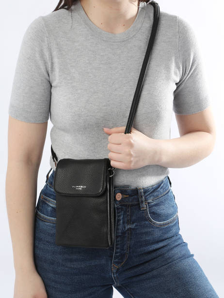 Sac BandouliÃ¨re Grained Miniprix Noir grained F3609 vue secondaire 1