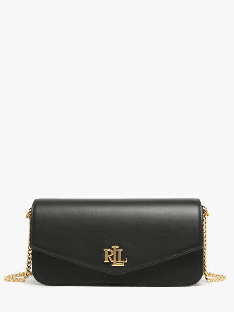 Sac PortÃ© Ã©paule Sawyer Cuir Lauren ralph lauren Noir sawyer 31934746