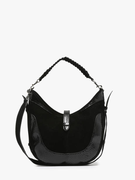 Sac PortÃ© Ã©paule Luna Cuir Great by sandie Noir luna SNA