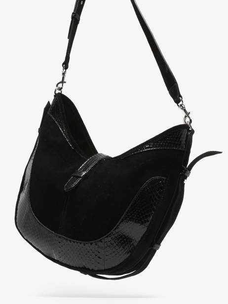 Sac PortÃ© Ã©paule Luna Cuir Great by sandie Noir luna SNA vue secondaire 2
