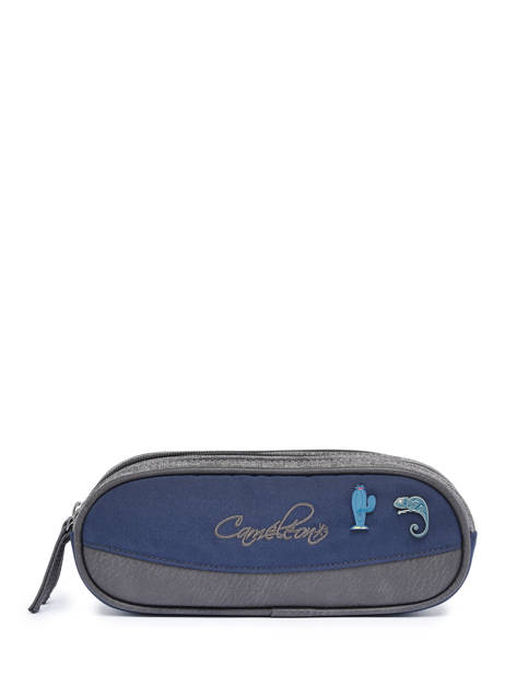 2-compartment  Pouch Cameleon Violet vintage pin's TROU other view 4
