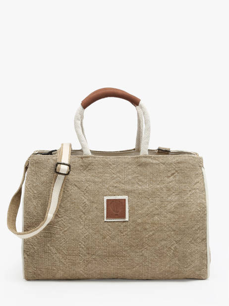 Satchel Naturel Le voyage en panier Beige naturel PM807