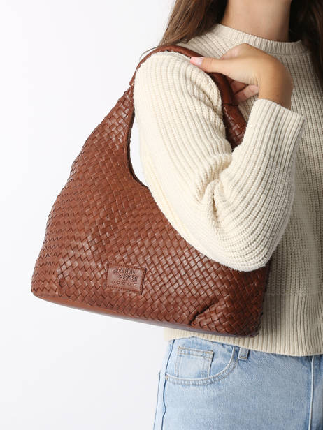 Shoulder Bag Parma Leather Basilic pepper Brown parma BPAR02 other view 1
