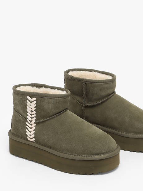 Boots Platform Spike Colors of california Green accessoires CYWPLA10 other view 2