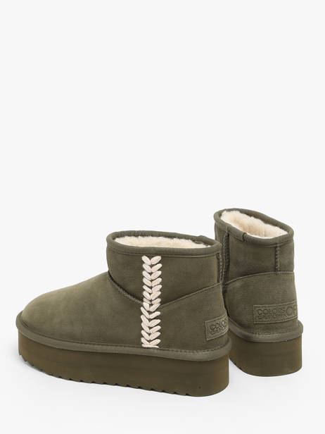 Boots Platform Spike Colors of california Green accessoires CYWPLA10 other view 3