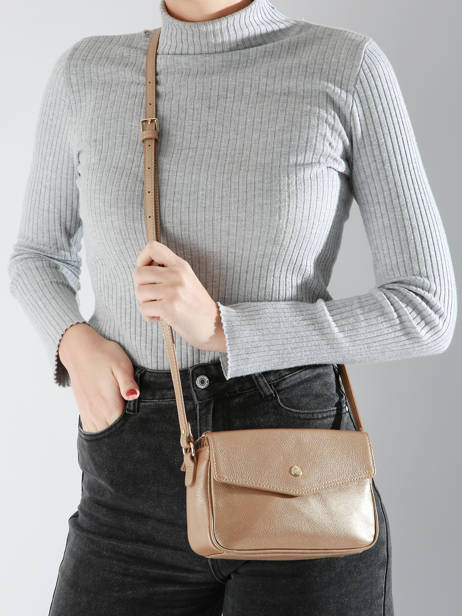Shoulder Bag Luna Leather Hexagona Gold luna 6820083 other view 1