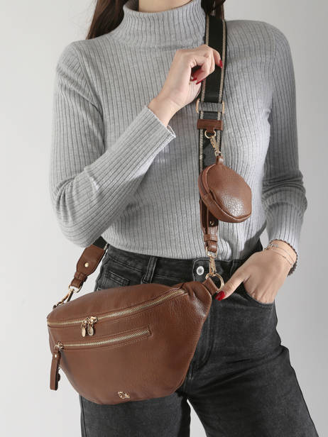 Belt Bag Lulu castagnette Brown zip VICK other view 1