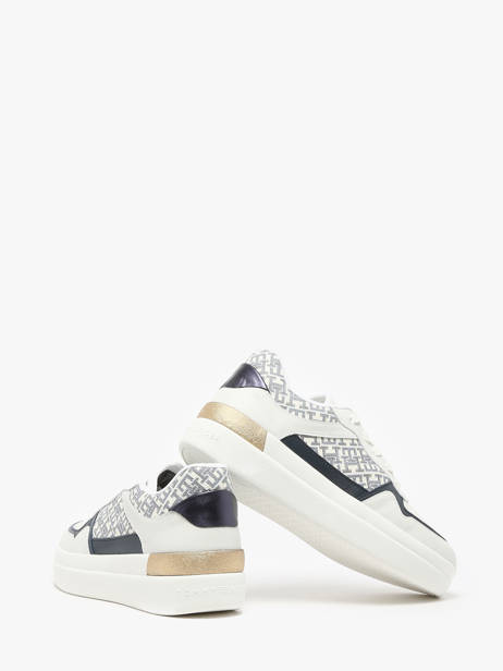 Sneakers In Leather Tommy hilfiger White women 8381YBL other view 3