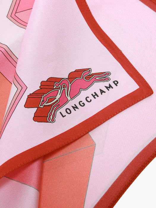 Longchamp Soie gots Scarf Pink