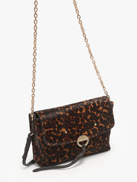 Sac BandouliÃ¨re Othilia LÃ©opard Cuir Vanessa bruno Marron othilia 11V40815 vue secondaire 2