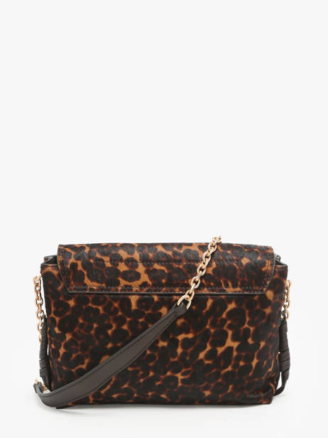 Sac BandouliÃ¨re Othilia LÃ©opard Cuir Vanessa bruno Marron othilia 11V40815 vue secondaire 4