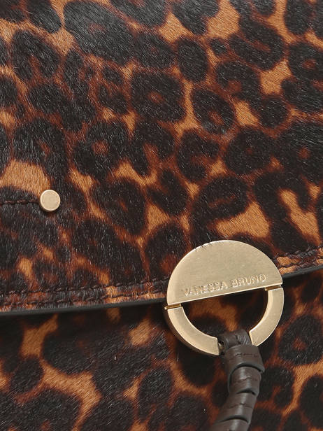 Sac BandouliÃ¨re Othilia LÃ©opard Cuir Vanessa bruno Marron othilia 11V40815 vue secondaire 5