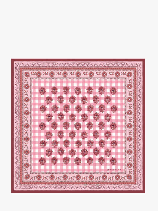 Longchamp Soie gots Scarf Pink