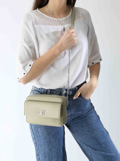 Shoulder Bag Ck Pocket Recycled Polyester Calvin klein jeans Green ck pocket K613089 other view 1