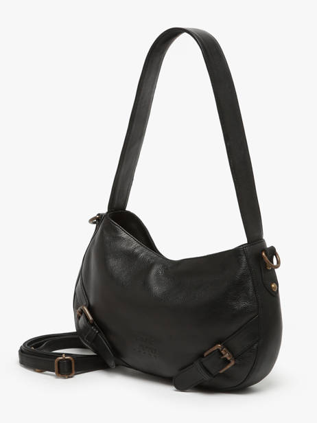 Shoulder Bag Strappy Leather Basilic pepper Black strappy BSTR02 other view 2