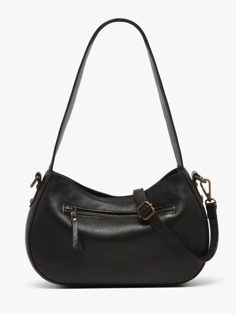 Shoulder Bag Strappy Leather Basilic pepper Black strappy BSTR02 other view 4