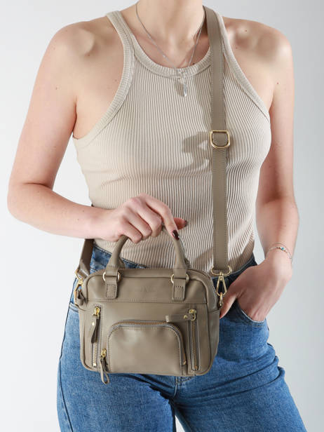 Sac BandouliÃ¨re Micro Macy Cuir Nat et nin Beige vintage MICRMACY vue secondaire 1