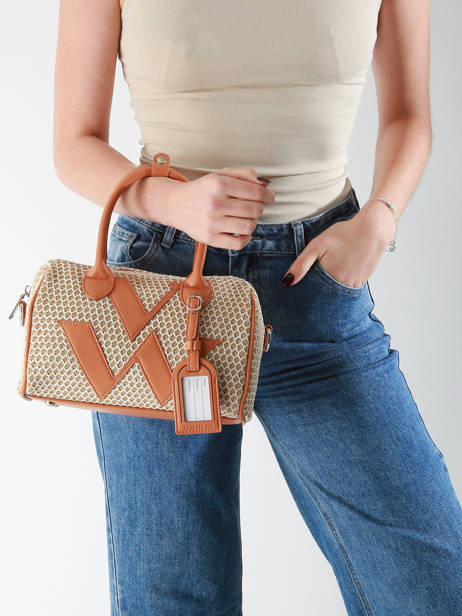 Satchel Resille Vanessa wu Brown resille MA0123 other view 1
