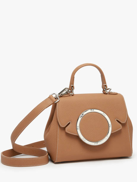 Sac Porté Main Yumi Cuir Nathan baume Marron ginkgo 4 vue secondaire 2