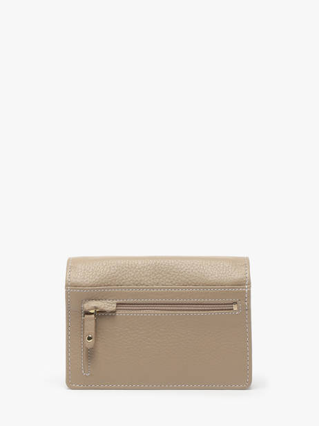 Leather Caviar Flap Wallet Crinkles Beige caviar 14049 other view 3