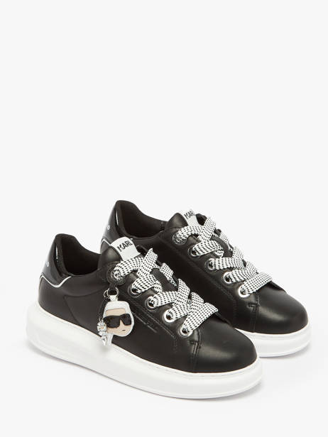Sneakers Kapri Nft Twin In Leather Karl lagerfeld Black women KL62576T other view 2