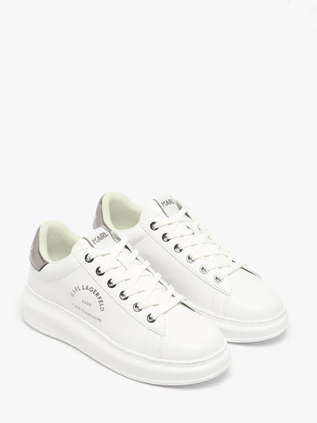Sneakers Kapri Maison Karl In Leather Karl lagerfeld White women KL62538K other view 2