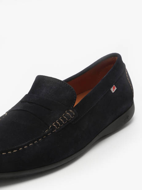 Formal Shoes Afelpado In Leather Fluchos Blue men F2207 other view 3