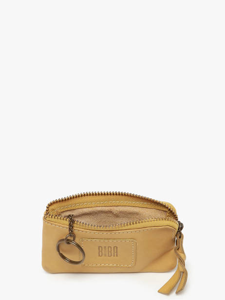 Coin Purse Leather Biba Yellow heritage KA13 other view 1