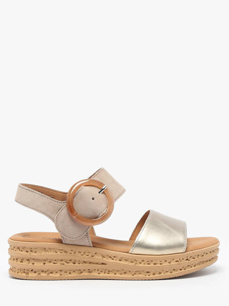 Sandals In Leather Gabor Gold women 62