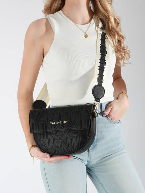 Shoulder Bag Pansy Valentino Black pansy VBS8PG09 other view 1