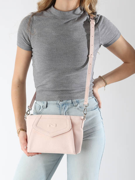 Sac Bandoulière Candy Cuir Nathan baume Rose candy 7 vue secondaire 1