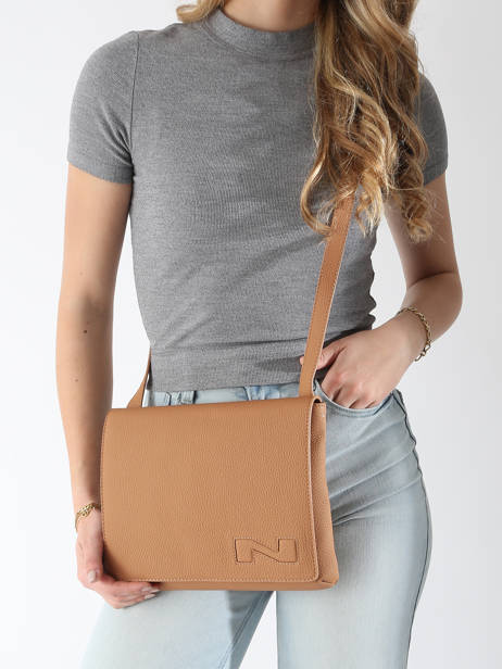Leather Brugge Crossbody Bag Nathan baume Brown n city 2 other view 1