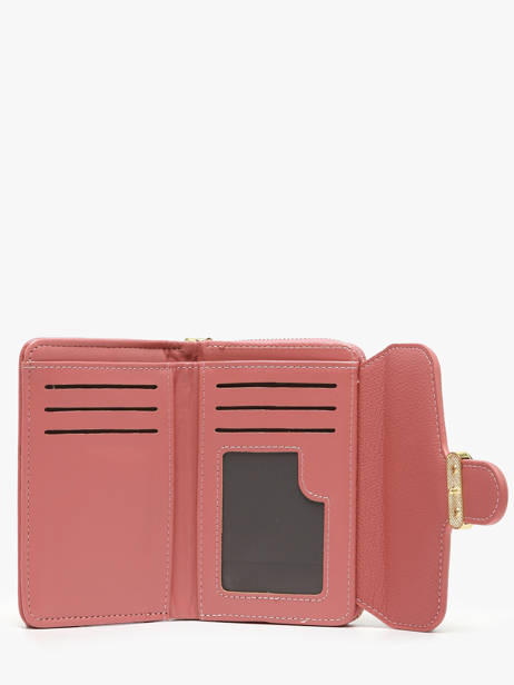 Coin Purse With Card Holder Miniprix Pink safiano 78SM2650 other view 1