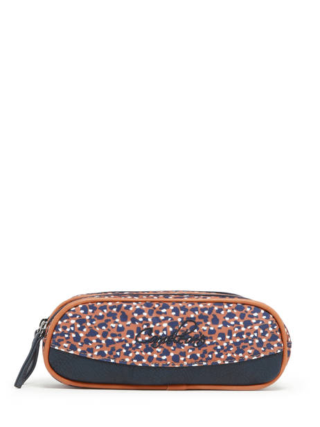 Pencil Case For Girls 2 Compartments Cameleon Brown vintage fantasy PBVGTROU other view 3
