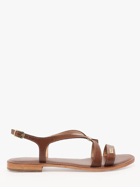 Flip Flops Hamoon In Leather Les tropeziennes Brown women HAMOON