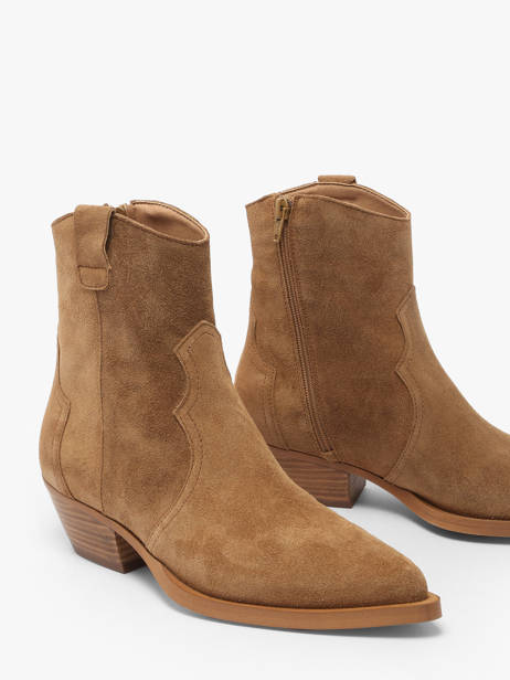 Santiago Boots Western In Leather Alpe Brown women 50121101 other view 2