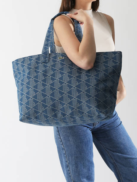 Shoulder Bag Heritage Jacquard Cotton Lacoste Blue heritage jacquard NU4994PB other view 1