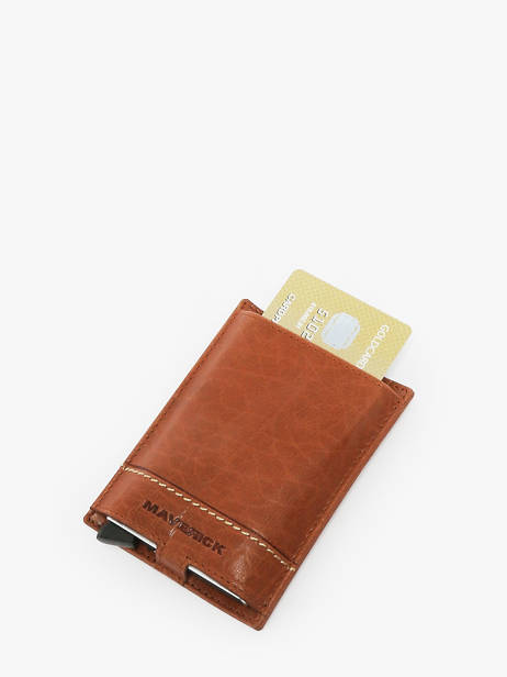 Card Holder Leather Maverick Brown rough gear MAVRG061 other view 1