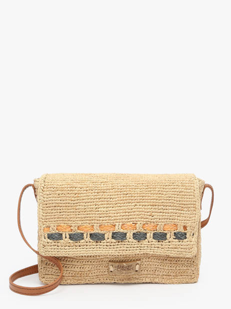 Shoulder Bag L'atelier Du Crochet Raphia Le voyage en panier Beige l'atelier du crochet AM803