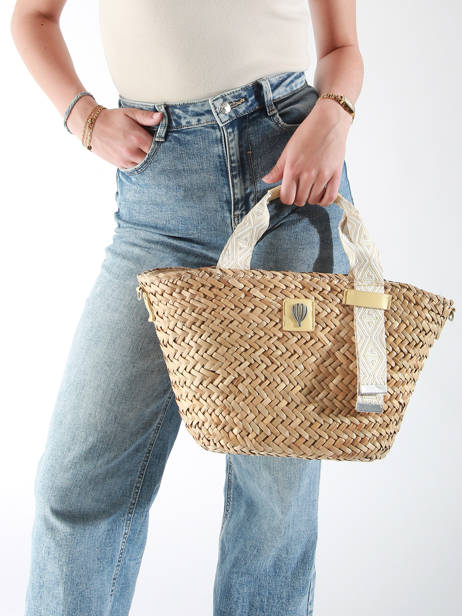 Shopping Bag Estival Straw Le voyage en panier Beige estival PM848 other view 1