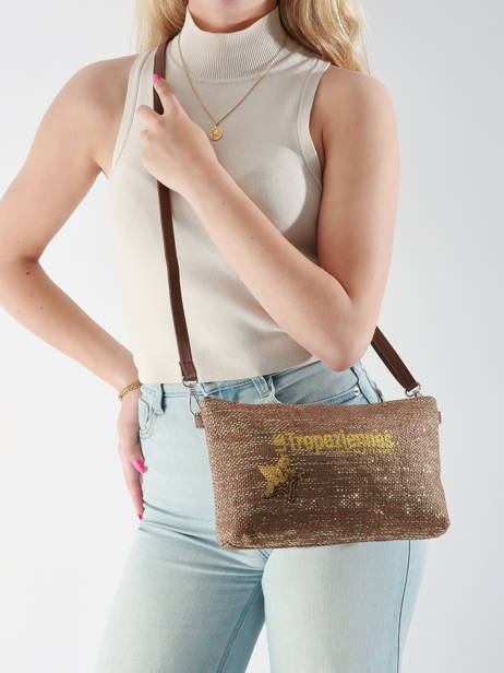 Shoulder Bag Panama Paper Les tropeziennes Brown panama TZ02 other view 1