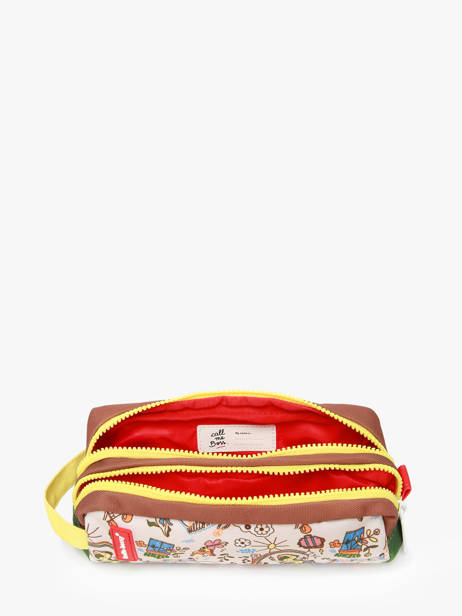 2-compartment Pouch Hello hossy Beige cool kids P other view 1