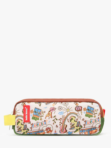 2-compartment Pouch Hello hossy Beige cool kids P other view 2