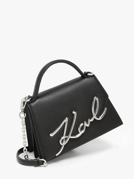 Sac Bandoulière K Signature Cuir Karl lagerfeld Noir k signature A1W30036 vue secondaire 2