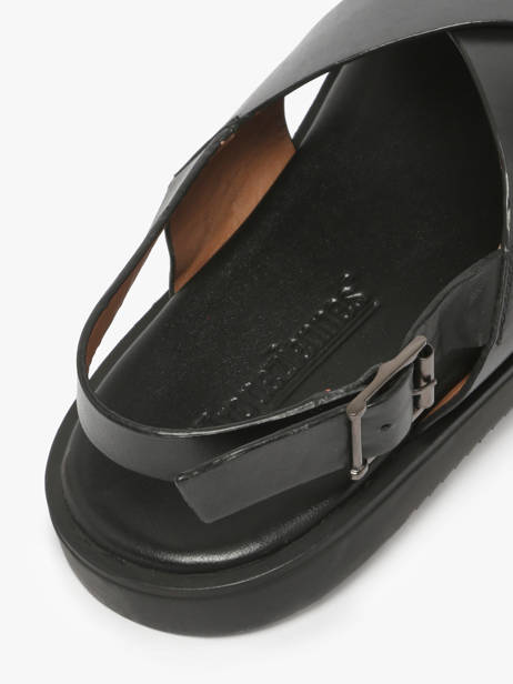 Sandals In Leather Les tropeziennes Black men JASPER other view 2
