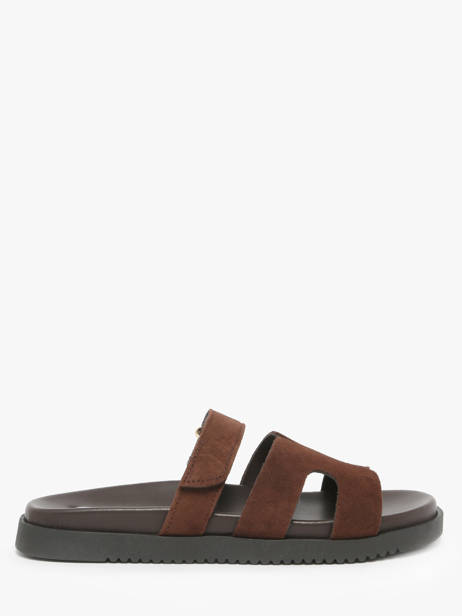 Sandales En Cuir Steve madden Marron women 11003504