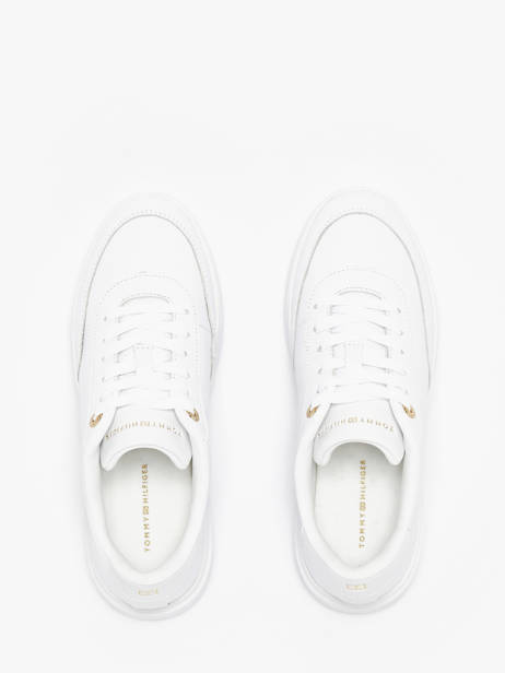 Sneakers In Leather Tommy hilfiger White women 8682YBS other view 3