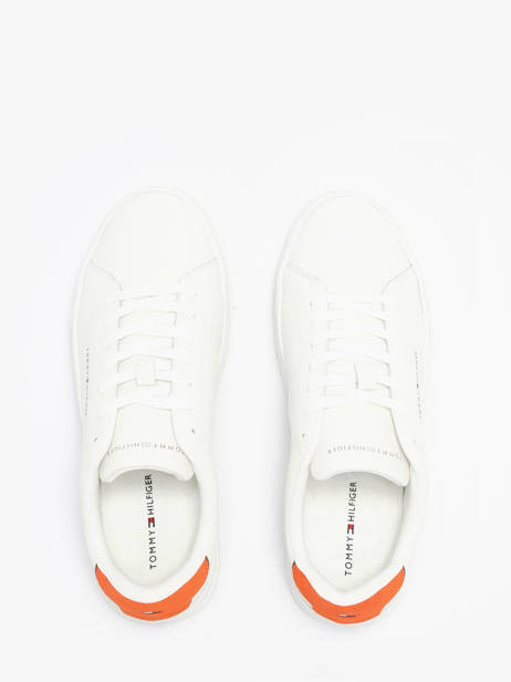 Sneakers In Leather Tommy hilfiger White men 53670K6 other view 3