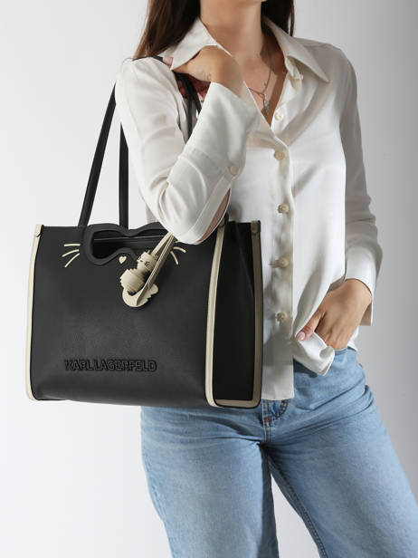Sac PortÃ© Ã©paule K Ikon Karl lagerfeld Noir k ikon A3W30134 vue secondaire 1