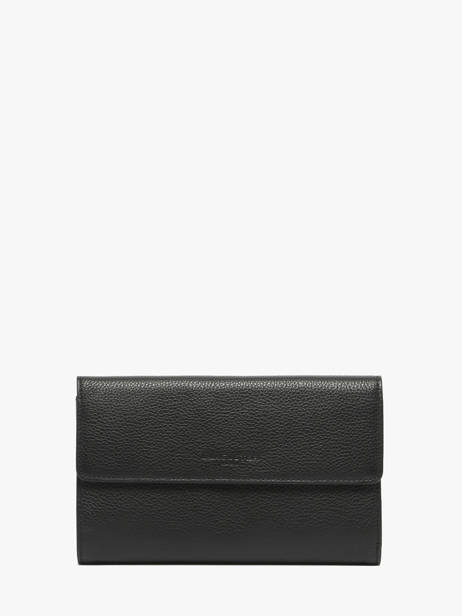 Leather Wallet Foulonné Pia Lancaster Black foulonne pm 22